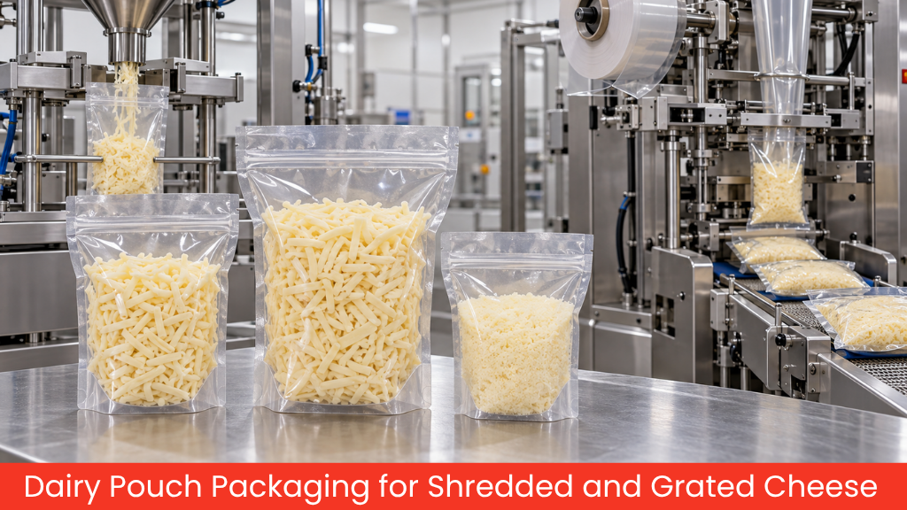 Dairy Pouch Packaging for Shredded and Grated Cheese